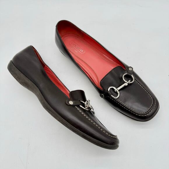 Coach 1941 Black Leather Horsebit Loafers Women’s Size 11 Designer Classic Flats - Picture 1 of 9